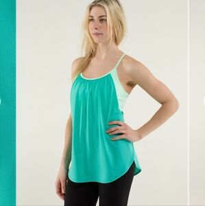 LULULEMON Tuck Me In Tank Bali Breeze / Fresh Teal Size 10 Luon Womens